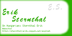 erik sternthal business card